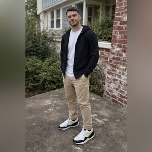 Nike Air Max SYSTM Sz 9.5 Mens Sneakers DM9537-100 White/Black/Volt Colorway